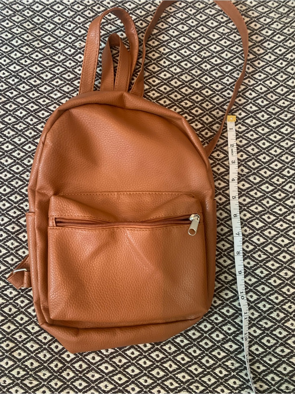 Tan faux leather Backpack - Unbranded